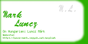 mark luncz business card