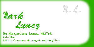 mark luncz business card
